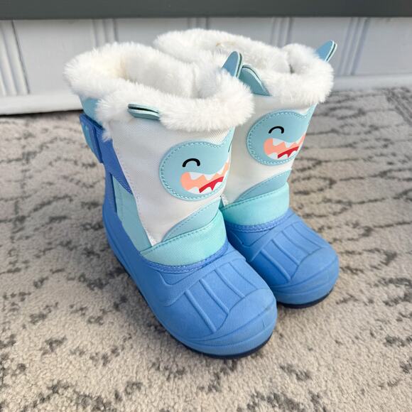 Cat and Jack Shark Toddler Snow Boots 10C - Picture 1 of 4